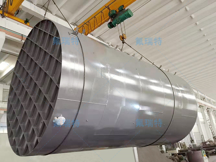 80 cubic meter steel lined PTFE storage tank 